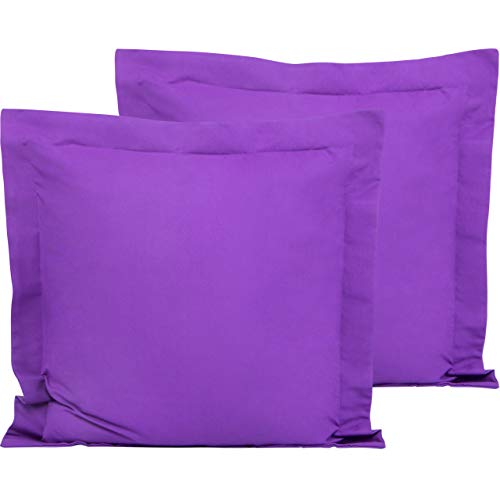 FLXXIE Microfiber Standard Pillow Shams Set of 2, Purple