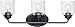 Maxim 12263CDBK Acadia Seedy Glass Bath Vanity Wall Mount, 3-Light 180 Total Total Watts, 9"H x 25"W, Black