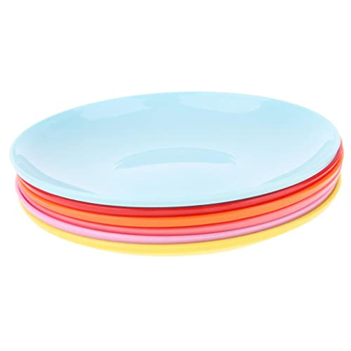 Luzhengyang 6Pcs Portable Camping Plates Set | weight Outdoor Dinnerware for Picnic and BBQ | Food Safe, Stackable and Travel Friendly | PP | Colorful, Multi-Use Dishes, 16.5cm
