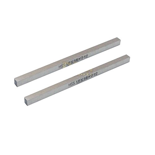2 PC High Speed Steel HSS Square Tool Bit 1/8 x 2-1/2