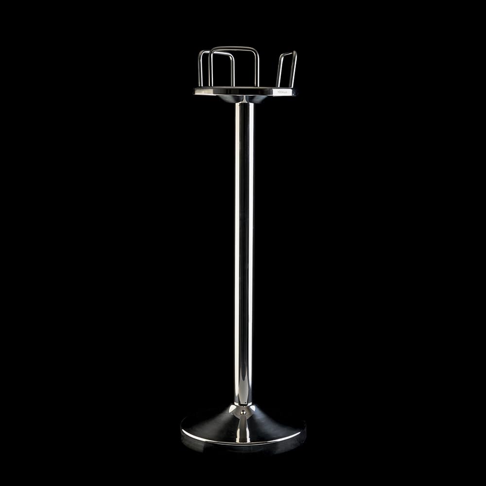 KOALA Pie de Cubitera de Acero Inoxidable para Vino y Champán | Soporte estable compatible con cubiteras y champaneras de Ø20 cm, ideal para hostelería, catering y eventos