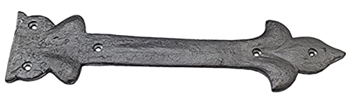 Image of Adonai Hardware Adonijah Antique Cast Iron Strap False or Faux or Dummy Hinge Front (10.40 inch X 8 Pack, Natural Iron) for Barn Doors, Gates, Cabinets, Wooden Box, Furniture, Chest, Trunks and Sheds