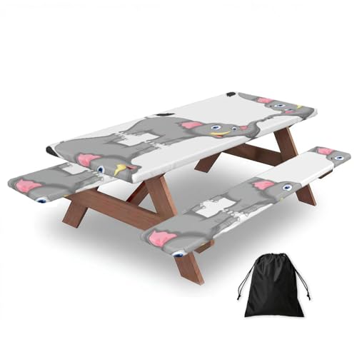 Mantel de mesa con elefantes para comer limpio en áreas de descanso 2