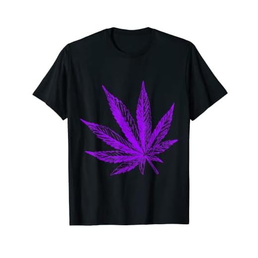 Aceite de CBD de cáñamo de marihuana de hoja de malezas púrpura Cannabidiol Camiseta