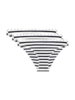 Tommy Hilfiger Women's Cotton Bikini Underwear Panty, Stripe, Medium (3-PACK )