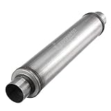 Upower 2.25' Inlet/Outlet Exhaust Muffler 18' Body Length 22' Overall Length 2 1/4 inch Resonator Muffler Fits 50251FLT Weld on