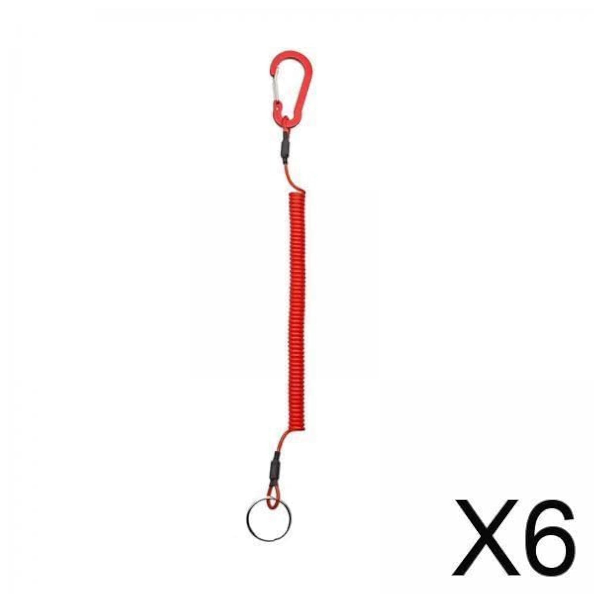 6x Retractable Safe Coiled Lanyard Fishing Lanyards