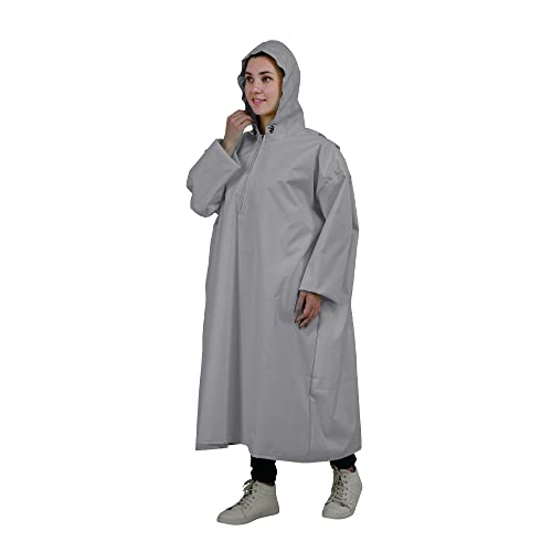 Image of ROCKSPORT Unisex Hooded Rain Poncho for Adult,Waterproof, lightweight,Reusable& Packable, One Size Fits Most, Free Size