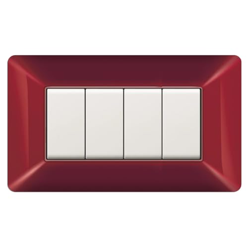 Plaque Bticino Matix 4 modules couleur amano de style italien - 3