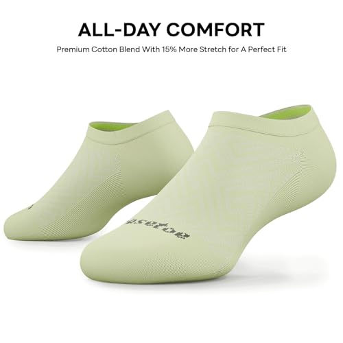 Image of No Show Socks Women, 8 Pairs Low Cut Ankle Non Slip Casual Invisible Liner Athletic Running Socks