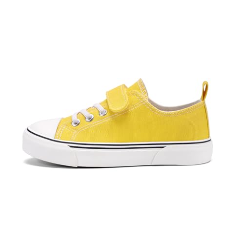 Image of Zoroadke Toddler Boys and Girls Sneakers Low Top Adjustable Strap Canvas Shoes for Kids