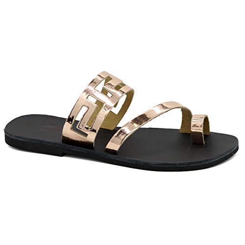 Sandales coulissantes faites main avec des orteils ouverts style grec antique