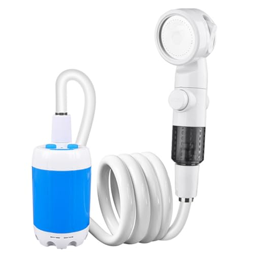 Genérico Ducha portátil Recargable, Ideal para ducharse al Aire Libre, Acampar, como Bomba de Agua inalámbrica, para Usar en caravanas y excursiones.