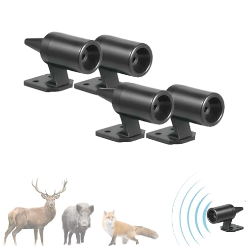 4 PCS Ahuyentador, Silbato de Ultrasonidos de advertencia para animales como Jabalíes, Ciervos, Zorros, Conejos. Para Coches y Motos.