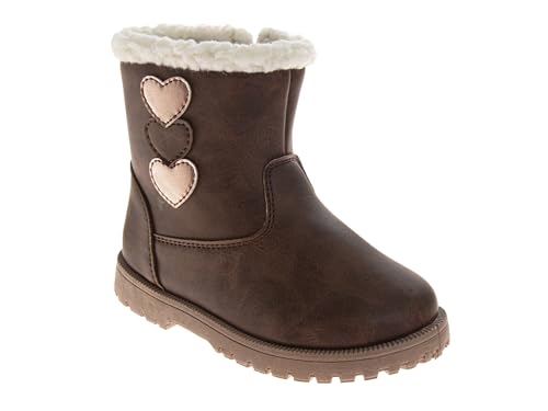 Josmo Kids Winter Boots for Girls - Slip On Fashion Boot Suede Shoes (Sizes: 7-10 Toddlers / 11-12 Little Kid)