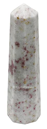 Image of Certified Cinnabarite Crystal Tower Obelisk Point for Chakra, Healing and Balancing - AAA Grade Original Certified Gemstone Agate for Reiki Meditation Yoga Spiritual (3-4 Inches)