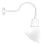 RAB Lighting GN1LED26YADW Gooseneck Style1 26W Warm LED 15 Angled Dome Shade, White