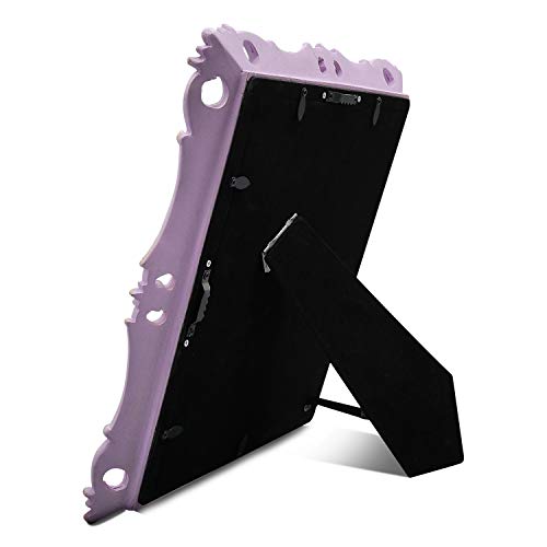 Simon's Shop 8x10inch/20.3x25.4cm Photo Frame Antique Frame 8x10 Vintage Photo Frames 10 x 8 in Lilac with Gold Trim, Wall and Tabletop photo frames