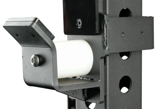 FringeSport 3x3 Roller J-Cup (Pair) for 1" Hole Squat Racks – J-Hooks for Weightlifting & Strength Training Accessories, 1,000 LB Capacity, Spotter Arms, Olympic Bar & Rack Attachments