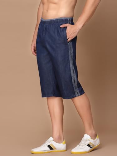 Image of SAPPER Mens Regular fit Denim 3 /4th Capri Pant