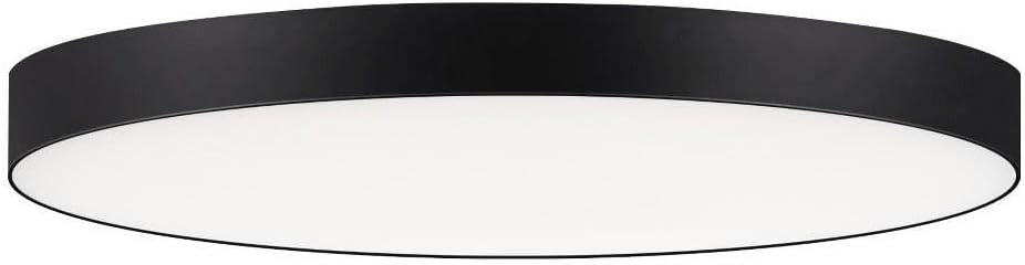 Maxim Lighting Trim 9" 1-Light Flush Mount | Black Finish | White Polycarbonate Shade | Transitional Flush Mount | Ideal for Bedrooms, Hallways & Entryways | Dimmable | 57663WTBK