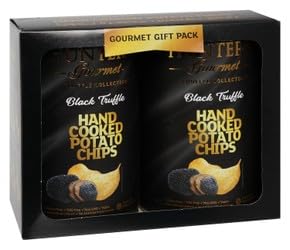 Hunter's Gourmet Hand Cooked Potato Chips Black Truffle 150g + White Truffle 150g