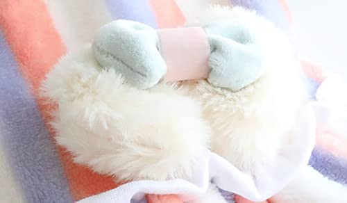 Chezabbey Fluffy Faux Fur Small Rainbow Dog Hoodie Dress Warm Dog Sherpa Jacket Soft Fleece Pet Girl Doggie Coat Adorable Puppy Sweater Cat Winter Clothes Thick Kitten Sweatshirt Apparel #TOP4