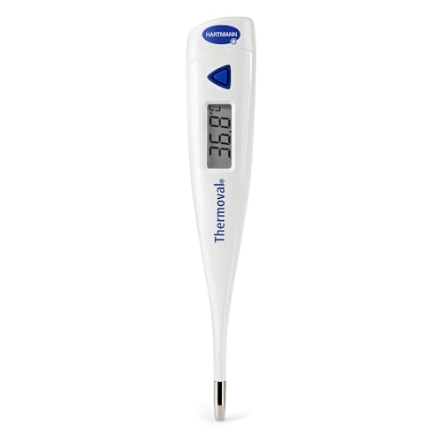 Thermoval Standard, Termómetro Digital Rápido, Ideal para Medir la Fiebre en Casa, Termómetro Digital Axila, Medición Rápida y Precisa, Permite Medir Vía Oral, Axilar o Rectal, Color Blanco