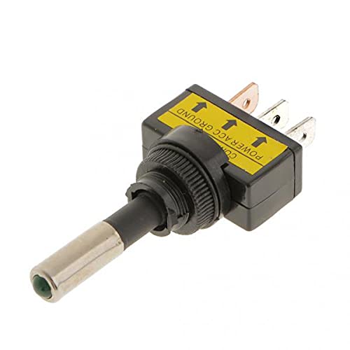 VELURA 12V 20A Car Auto Boat Green LED Light Toggle Rocker Switch 3Pin SPST ON/OFF|As Per Descriptions|Switches & Controls| Parts & Accessories-image-41