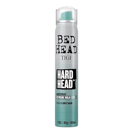 TIGI Bed Head Hard Head Hairspray for Extra Strong Hold Travel Size 3 oz