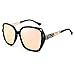 Produktbild LECKIRUT Damen groß Shades Übergroße Polarisiert Sonnenbrille 100% UV Schutz Brillen Schwarz frame/Rosa lens
