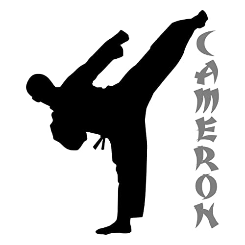 Personalized Karate Boy Wall Decal, Martial Art Decor, Karate Silhouette Stickers, 30 Colors & Several Sizes #TOP1
