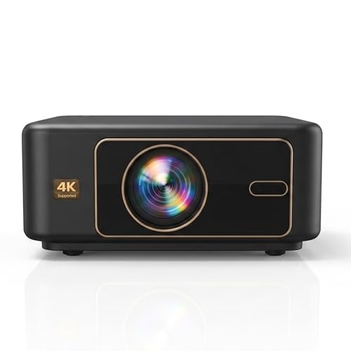 RAY Gold Smart Projector for Home Theater, Movies & PS5 | Native Full HD 1080p with 4K HDR Support | 2150 ANSI Lumens | Auto Focus | Android 12 WiFi B