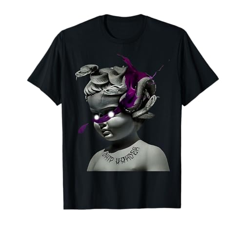 Angelo Statua Pop Art Drip Harder Viola Maglietta