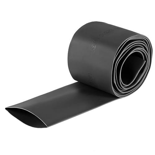 Gaine Thermorétractable 35 mm Noir Tube Rétractable Isolation Électrique Câbles Fils