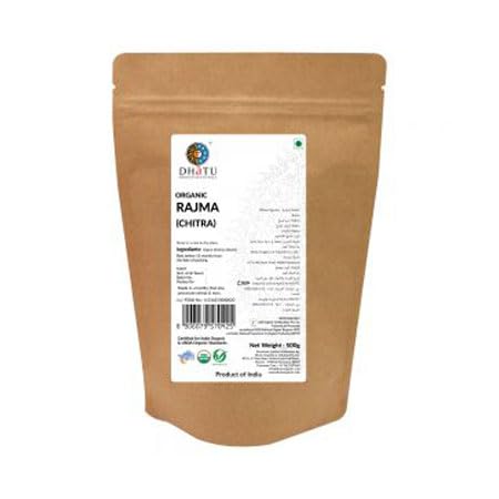 Rootz Organics Dhatu Rajma (Chitra) 500g - Premium Quality Chitra Kidney Beans for Wholesome Meals