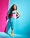 Barbie Looks Fashion Doll with Brown Hair Wearing One-Shoulder Pink & Blue Midi Dress, Collectible with Posable Made to Move Body