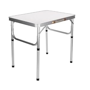 2FT Folding Camping Table Picnic Table Adjustable Height Multipurpose Party Dining small camping Table Lightweight with Carry Handle for Catering Buffet and Garden