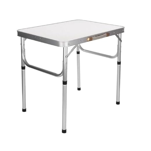 JF HOME BLISS 2FT Folding Camping Table Picnic Table Adjustable Height Multipurpose Party Dining small camping Table Lightweight with Carry Handle for Catering Buffet and Garden