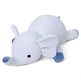 24" 4.2lbs Elephant Weighted Stuffed Animals,Cute Cuddle Plushie Toy Weighted Elephant Plush Throw P