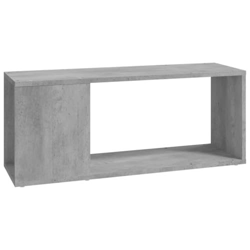 vidaXL Mueble para TV Soporte Mobiliario Aparador Armario Estante Salón Sala de Estar Dormitorio Decoración Contrachapada Gris Hormigón 80x24x32 cm