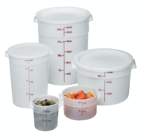 Image of Cambro RFS12148 White Poly Round 12 Qt Container