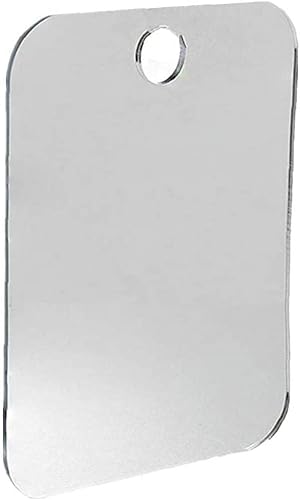 U-K Espejo de ducha de acrílico antiniebla portátil para baño, sin niebla, para baño, viaje, para hombre, fácil de transportar, útil y hábil