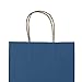 bagmad 100 Pack 8x4.75x10 Inch Medium Blue Gift Paper Bags with Handles Bulk, Kraft Bags, Craft Grocery Shopping Retail Party Favors Wedding Business Sacks (Blue, 100pcs)