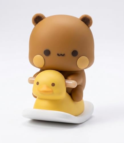 Image of 2 Pieces Bubu Dudu Panda Bear Figure Cartoon Exciting Bear Miniatures for Car Dashboard (5CM Height)