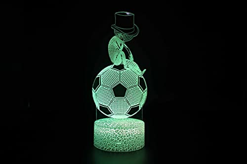 Lampe illusion 3D football 16 couleurs avec télécommande pour bureau