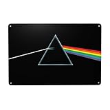 EZKYZTLW Pink Rainbow Floyd Metallschild, Blechschild, Retro-Wanddekoration, Aluminium, Poster, Schild für Bar, Café, Videothek, Garage, Zuhause, Pub, Bier, 20,3 x 30,5 cm