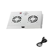 Sturdx 2-Fan Module for Outdoor Network Cabinets with Quiet Airflow Control (for 18” deep cabinets)