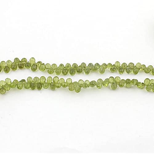 Peridot tear drop beads en briolettes pour fabriquer un cadeau d'anniversaire unique