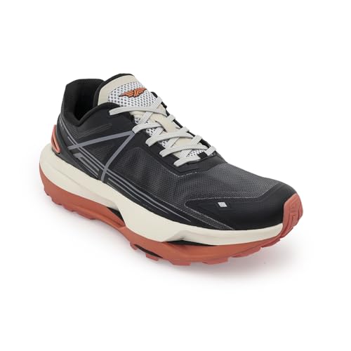 Image of Red Tape Men's Sneakers Black Grey Mesh TPU Round Toe Lace-Up